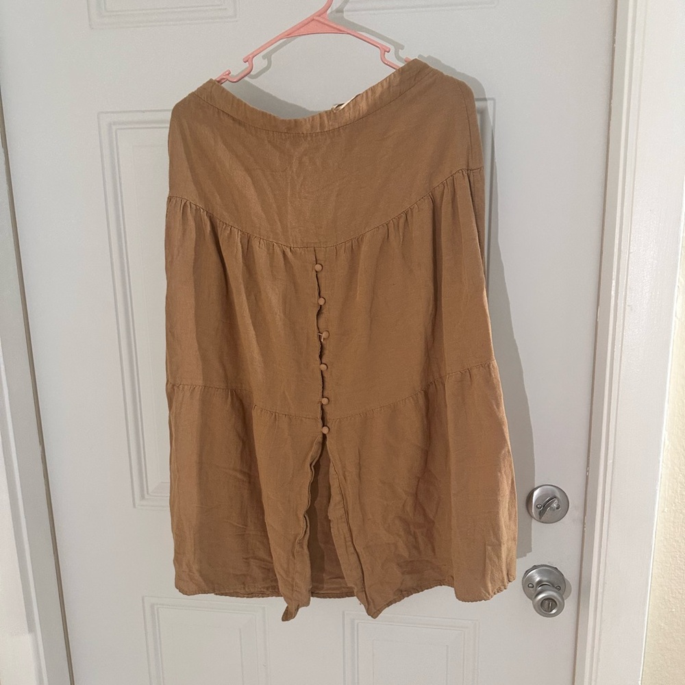 Women's Tan Midi Skirt
